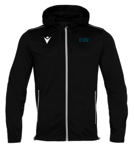 Macron Veste à capuche freyr noire logo floqué coeur/dos | Image 1