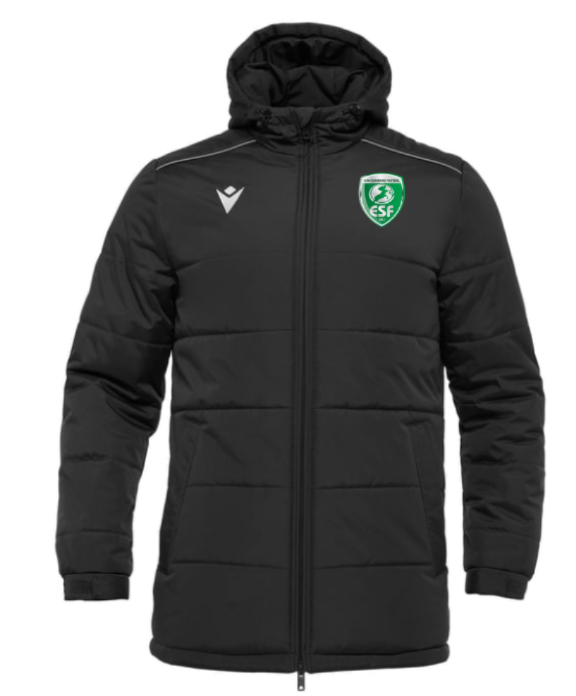 Macron Parka gyor noire avec logo brodé | Image 1