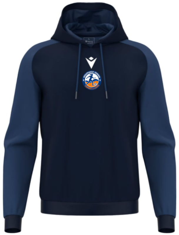 Macron Sweat capuche horn navy avec logo floqué | Image 1