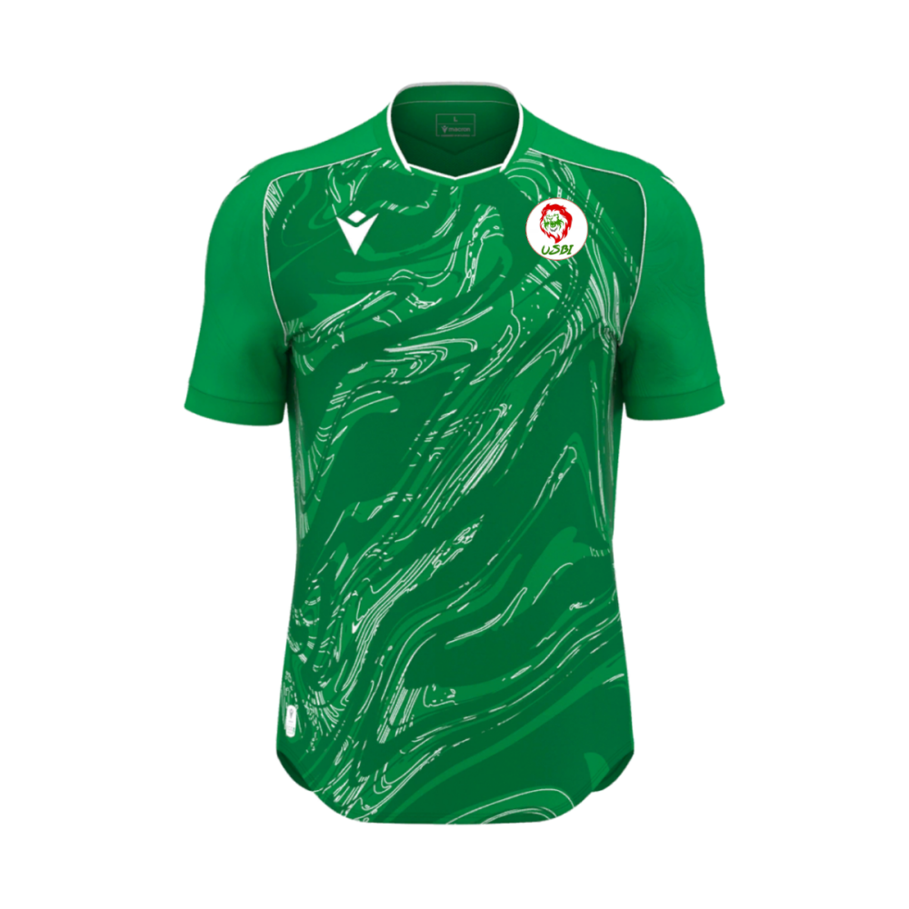Macron Maillot arcane vert avec logo floqué | Image 1