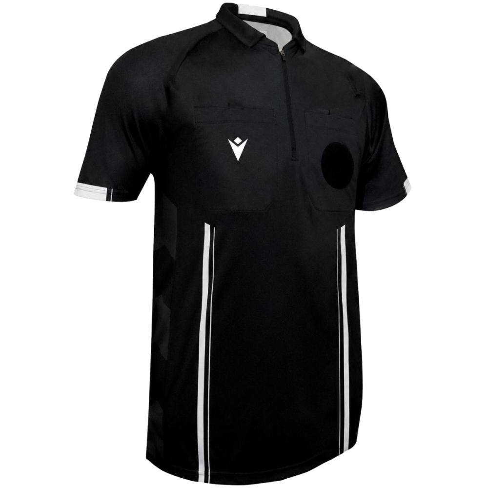 Macron Referee usa 26 men's shirt short sleeve - black | Image 1