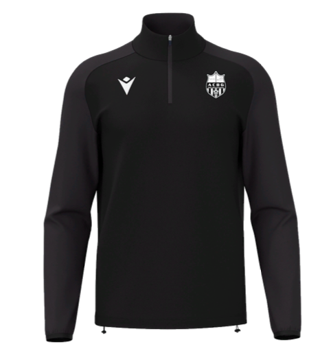 Macron 1/4 zip isen noir avec écusson | Image 1