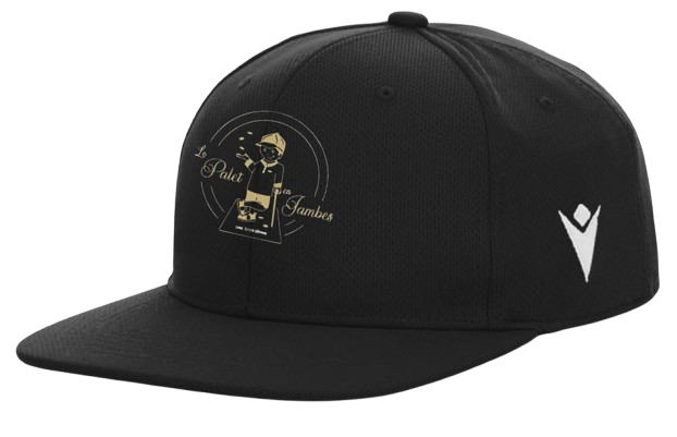 Macron Lutz casquette de baseball noire avec logo brodé | Image 1
