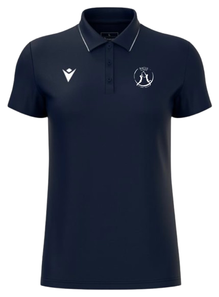 Macron Polo féminin polyester melody navy avec logo floqué | Image 1