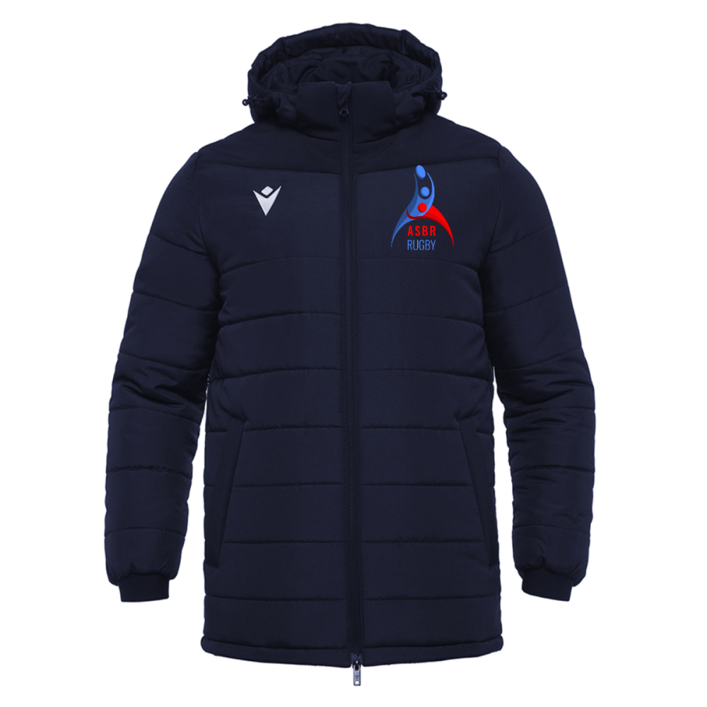 Macron Parka avec capuche amovible et poches zippées narvik navy avec logo brodé | Image 1