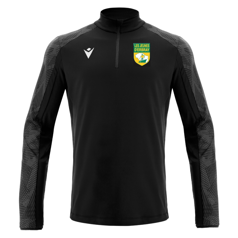 Macron Sweat 1/4 zip naryn noir avec logo brodé | Image 1