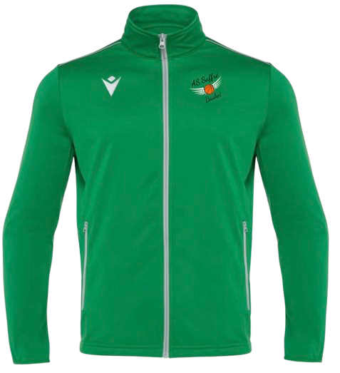 Macron Veste zippée nemesis verte avec logo brodé | Image 1