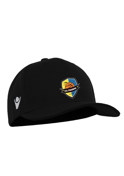 Macron Pepper casquette noire avec logo brodé | Image 1