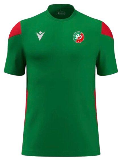 Macron Maillot polis vert/rouge avec logo floqué | Image 1