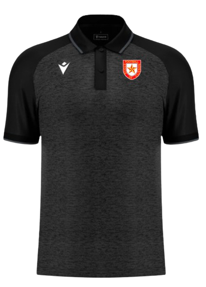 Macron Polo aulos noir avec écusson | Image 1