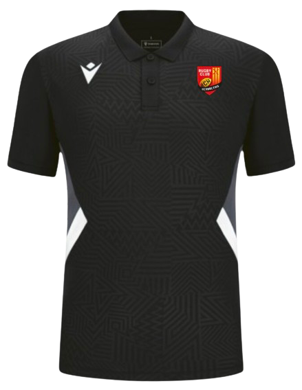 Macron Polo rap noir avec logo floqué | Image 1