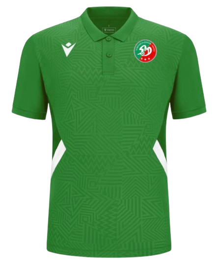 Macron Polo rap vert avec logo floqué | Image 1