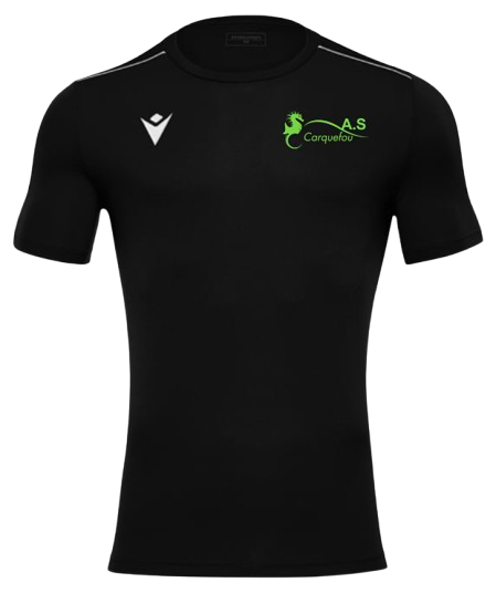 Macron Maillot rigel hero noir avec logo floqué | Image 1