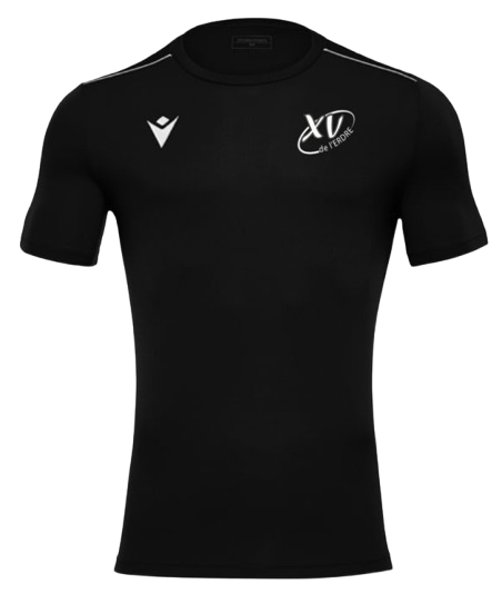 Macron Maillot rigel hero noir avec écusson | Image 1