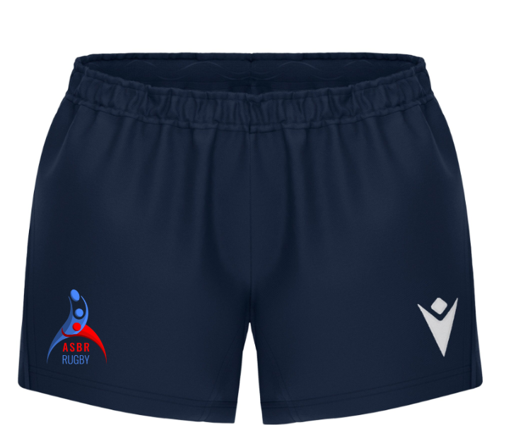 Macron Short lapis navy avec logo brodé | Image 1