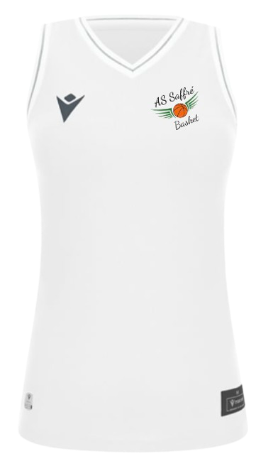 Macron Maillot match femme tellurium blanc avec logo floqué | Image 1