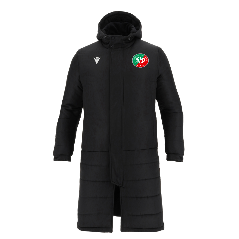 Macron Parka longue rembourrée turvey noire avec logo brodé | Image 1