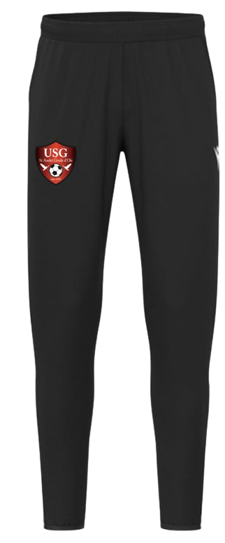 Macron Pantalon de sortie walo noir avec logo floqué | Image 1