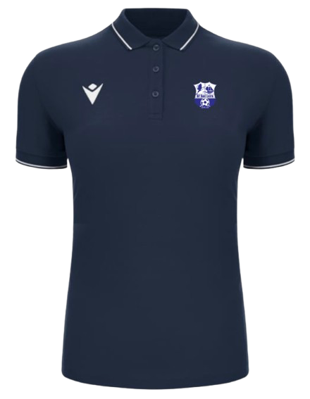 Macron Polo coton femme waltz navy avec logo brodé | Image 1
