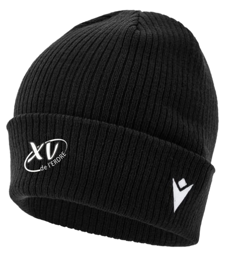 Macron Bonnet zima noir avec logo brodé | Image 1
