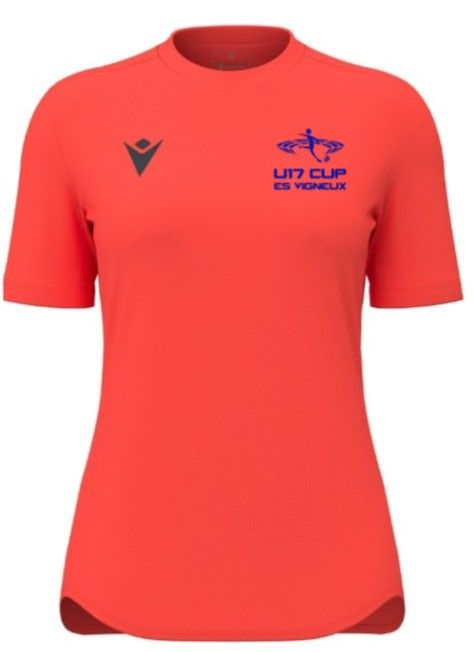 Macron Maillot féminin zyra corail fluo avec logo floqué | Image 1