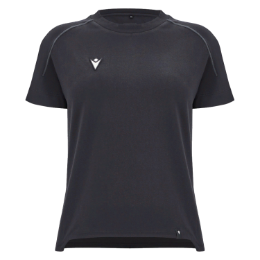 Tropea rundhals-shirt mit geformtem saum