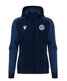 Sweat à capuche féminin atlas navy avec écusson