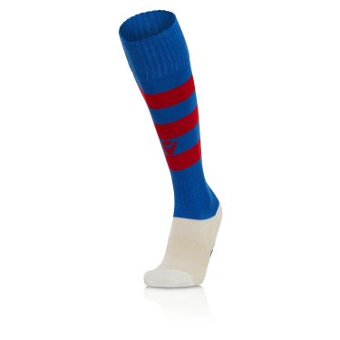 Chaussettes hoops bleu royal/rouge