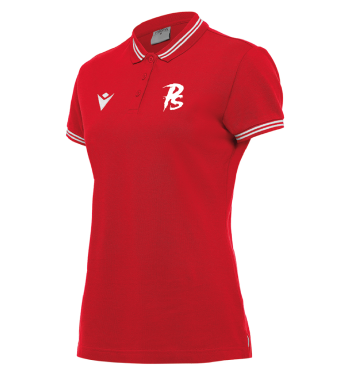 Ps team women polo red/wht ss