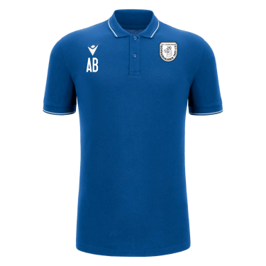 Comedy poloshirt inkl. wappen + schriftzug