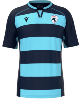 Maillot alabaster navy/bleu ciel avec écusson