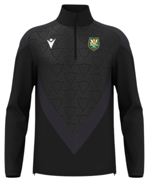 Sweat 1/4 zip anduin noir avec écusson
