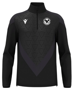 Sweat 1/4 zip anduin noir avec écusson