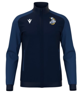 Veste zippée anubis navy avec logo floqué