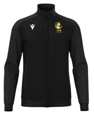 Veste zippée homme anubis noire avec logo brodé