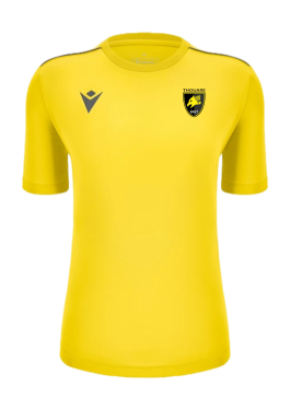 Maillot femme ariel jaune avec logo floqué