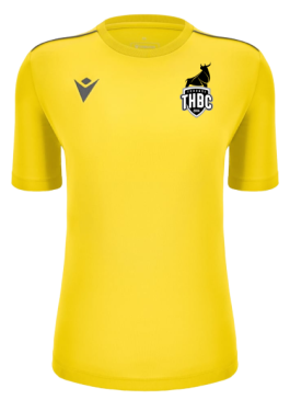 Maillot féminin ariel jaune, logo floqué