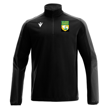Sweat 1/4 zip arno noir avec logo brodé