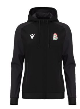 Sweat zippé atlas noir avec logo brodé
