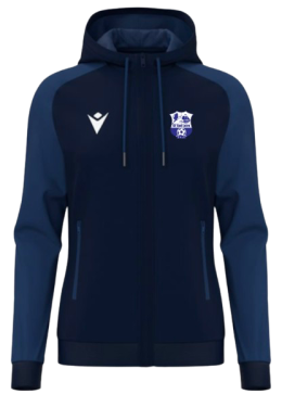 Veste zippée capuche femme atlas navy avec logo brodé