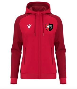 Veste atlas femme rouge avec logo brodé