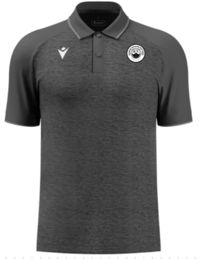Polo aulos anthracite avec logo floqué