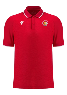 Polo aulos rouge avec logo floqué