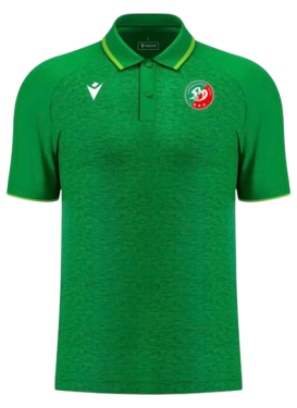Polo aulos vert avec logo floqué