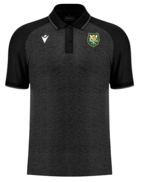 Polo aulos noir avec écusson