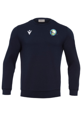 Pull coton axima navy avec logo brodé
