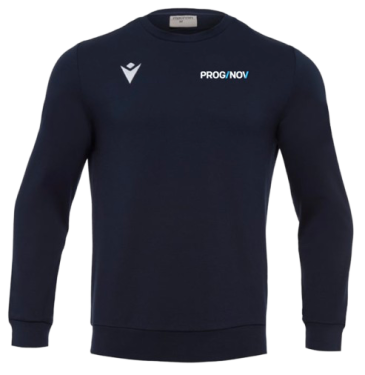 Pull coton axima navy avec logo brodé