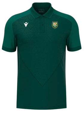 Polo baldwin vert bouteille avec écusson