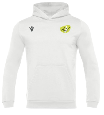 Sweat banjo hero blanc logo brodé écriture dos