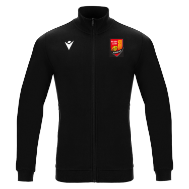 Veste en coton zippé homme beat noire avec logo brodé